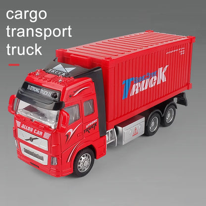 1:32 Car simulation container truck inertia transport