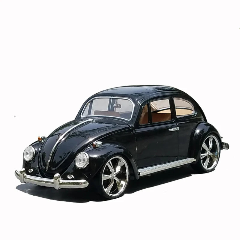 2022 New 1:18 Classic Car Beetle Black Car