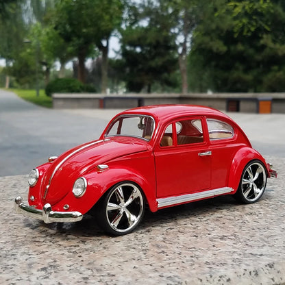 2022 New 1:18 Classic Car Beetle Black Car