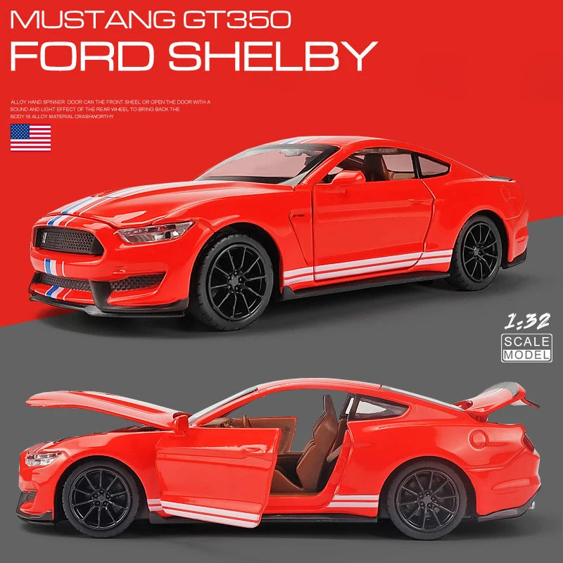 1:32 High Simulation Supercar Ford Mustang Shelby GT350 Car Model