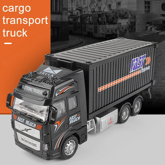 1:32 Car simulation container truck inertia transport