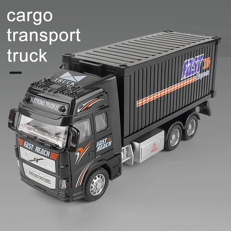 1:32 Car simulation container truck inertia transport