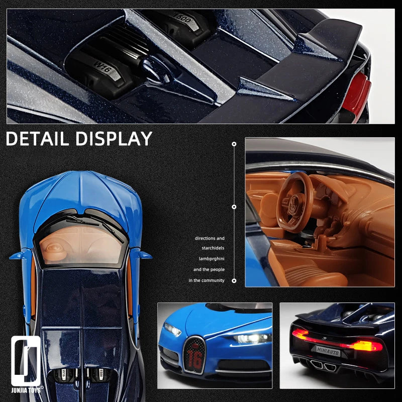 1:32 Bugatti Chiron Sports Car Metal Toy