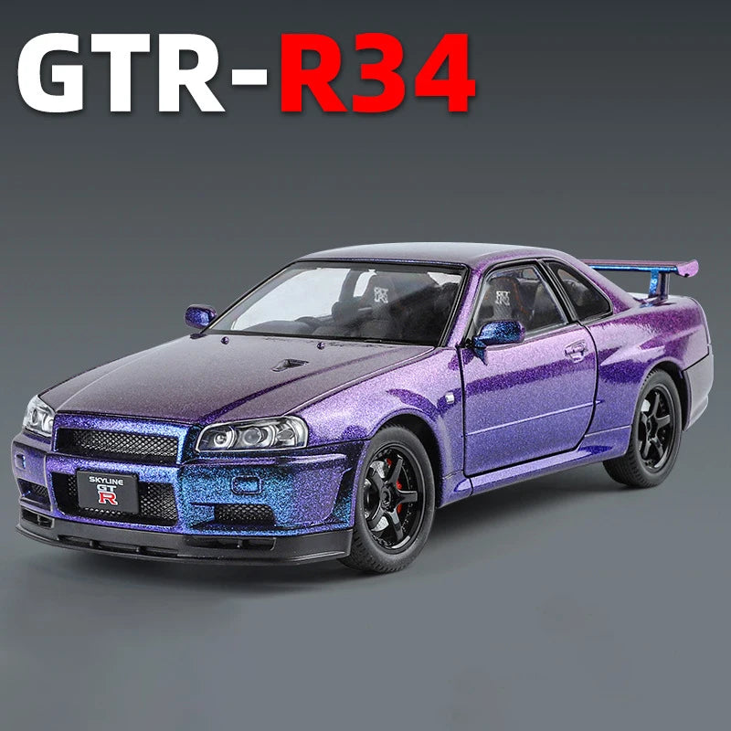 1:24 Nissan GTR R34 Skyline S15 Modified Vehicle