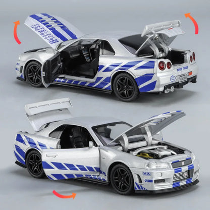 1:32 Nissan GTR R34 GT-R R35 Fast & Furious