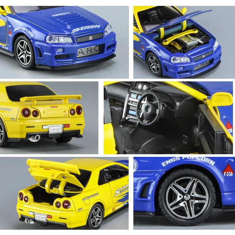 1:32 Nissan GTR R34 GT-R R35 Fast & Furious