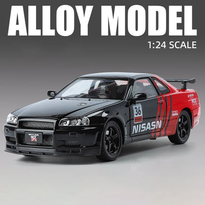 1:24 Nissan GTR R34 Skyline S15 Modified Vehicle