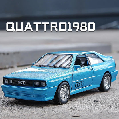 1:36 BMW M3 E30 1987 Porsche 911 Turbo Audi Quattro BMW M4 Metal Toy