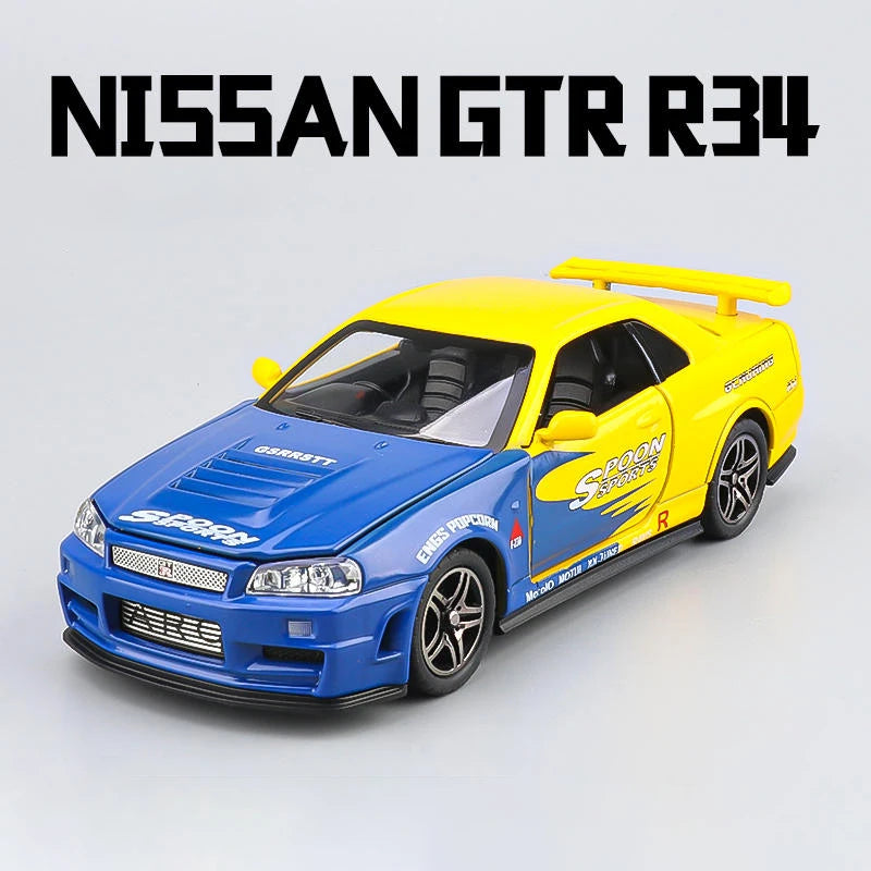 1:32 Nissan GTR R34 GT-R R35 Fast & Furious