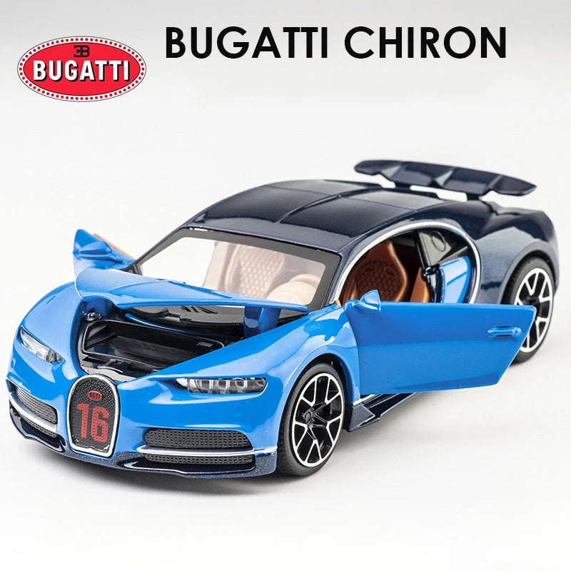 1:32 Bugatti Chiron Sports Car Metal Toy