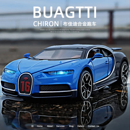 1:32 Bugatti Chiron Sports Car Metal Toy