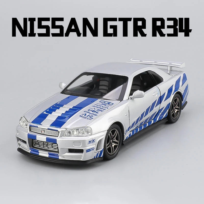 1:32 Nissan GTR R34 GT-R R35 Fast & Furious