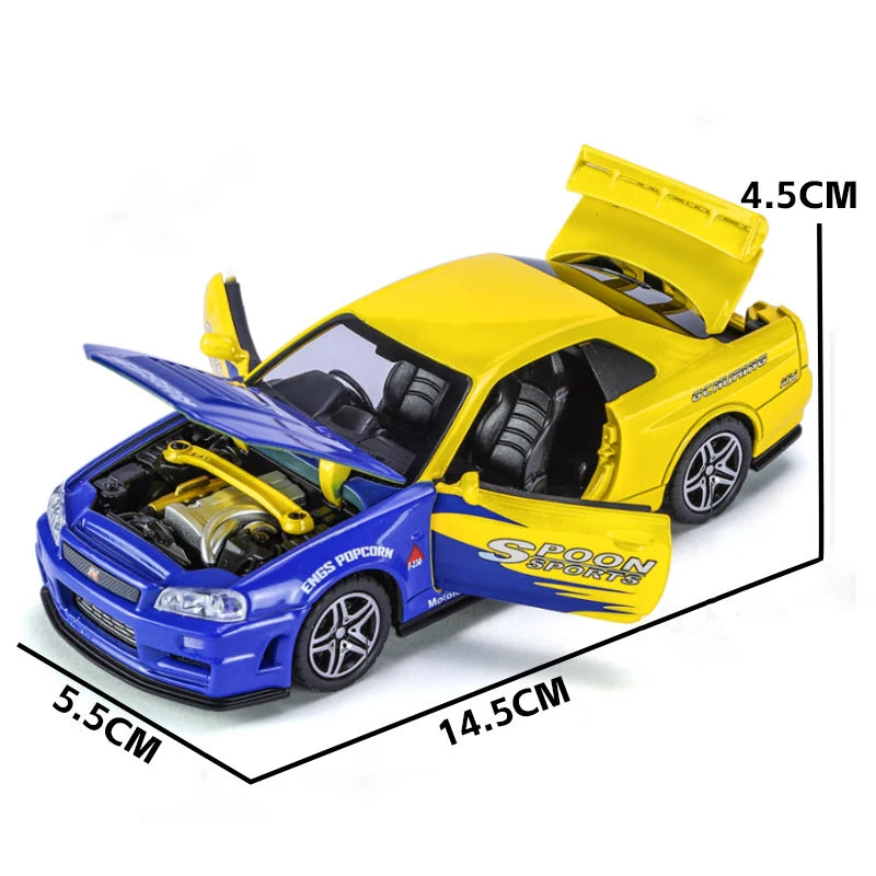 1:32 Nissan GTR R34 GT-R R35 Fast & Furious